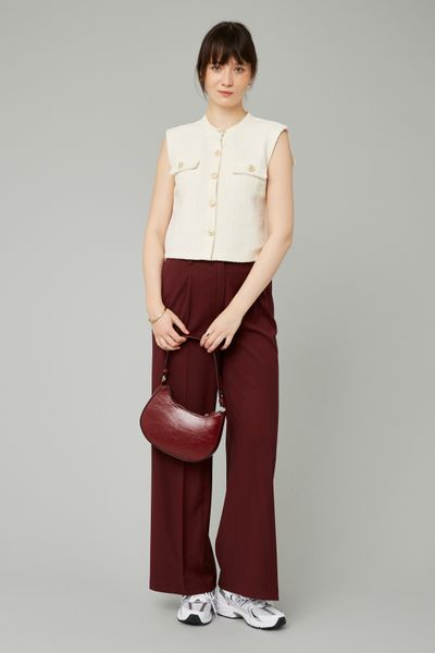 Top sans manches effet tweed
