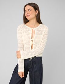 Gilet maille ajour&eacute;e