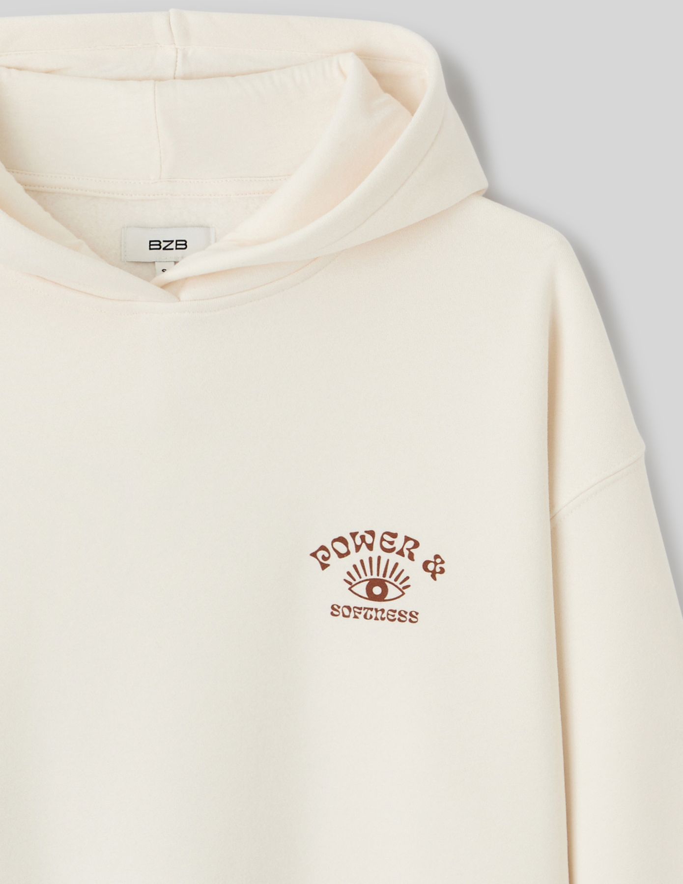 Sweat col capuche imprimé devant / dos