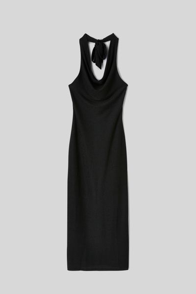 Robe longue en maille brillante