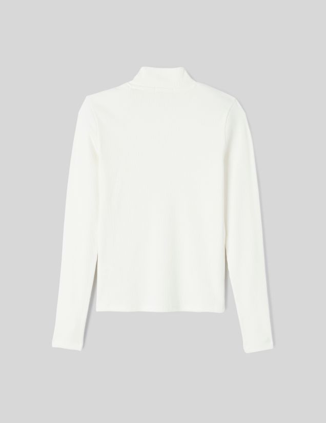 T-shirt col montant uni