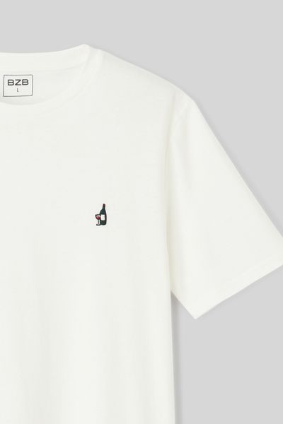 T-shirt broderie poitrine