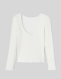 T-shirt dos nu manches longues