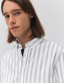 Chemise rayée droite