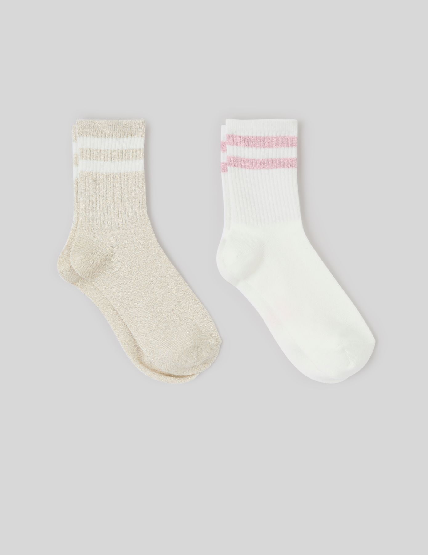 Lot de 2 paires de chaussettes &agrave; fil m&eacute;talis&eacute;