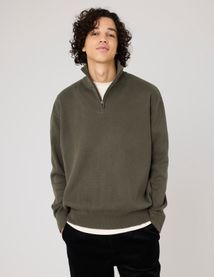 Pull col montant zippé