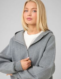 Sweat zipp&eacute; &agrave; capuche