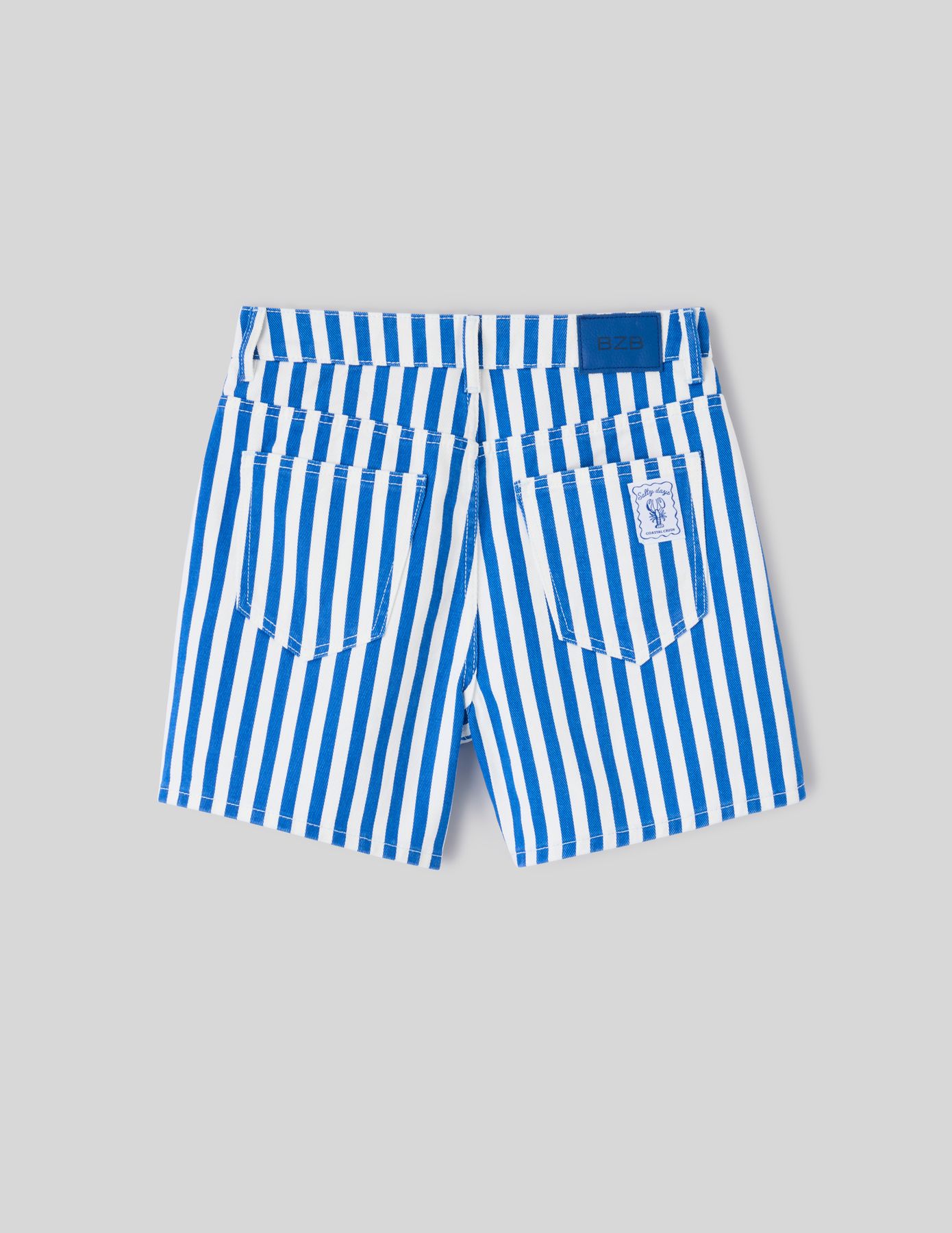 Short denim ray&eacute;