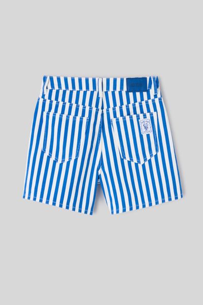 Short denim ray&eacute;