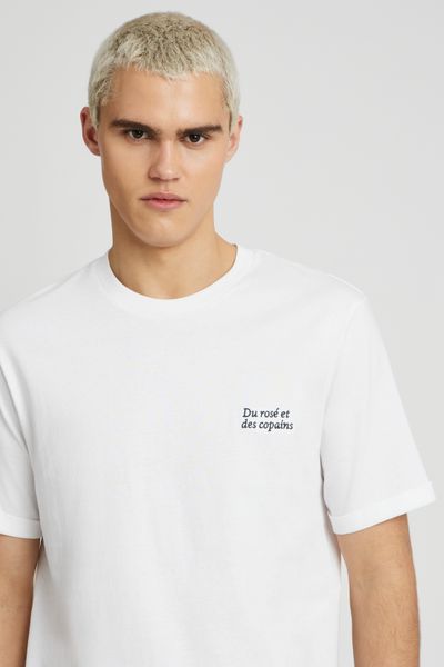 T-shirt broderie poitrine