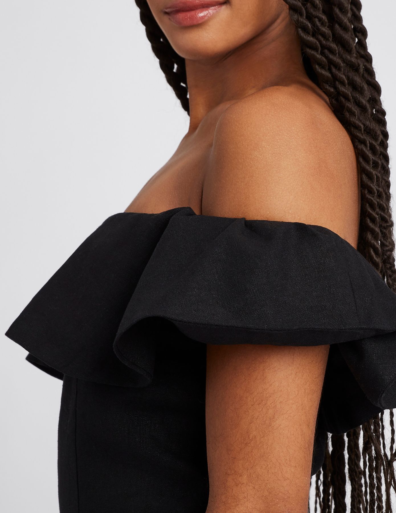 Top &eacute;paules d&eacute;nud&eacute;es en lin