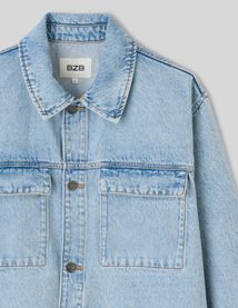 Veste boutonn&eacute;e en jean
