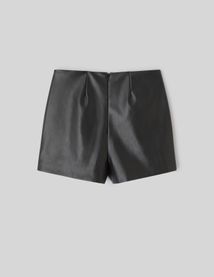 Jupe short en tissu enduit