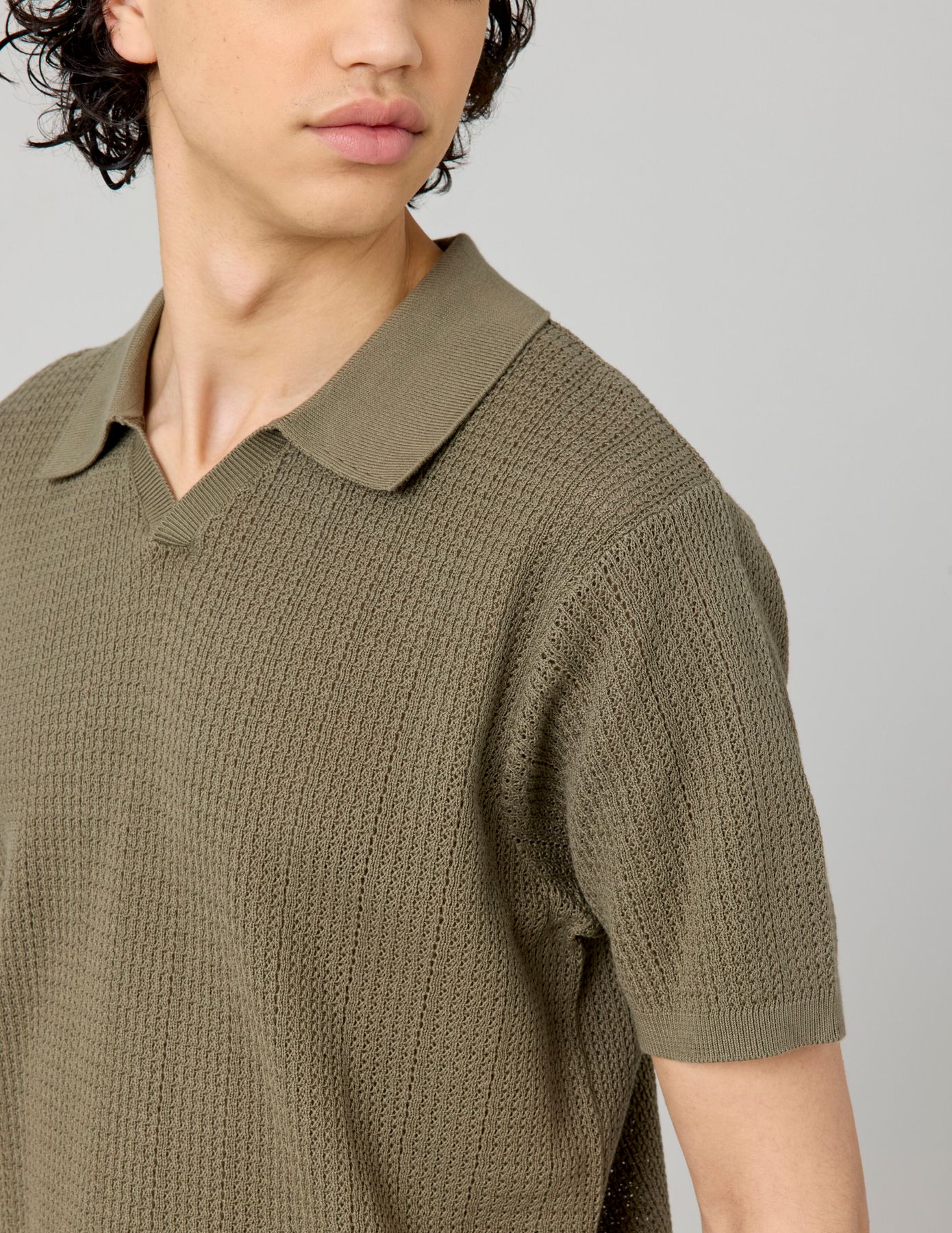 Polo maille ajourée