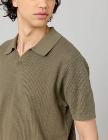 Polo maille ajourée