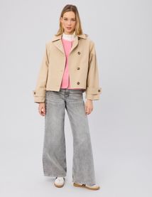 Trench court &agrave; capuche