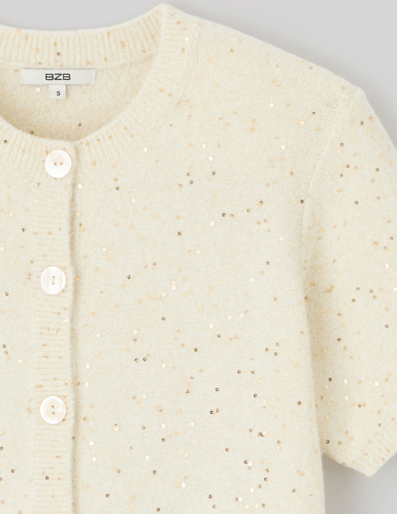 Gilet manches courtes à sequins