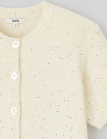 Gilet manches courtes à sequins