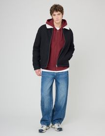 Blouson zippé col sherpa