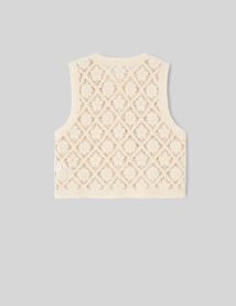 Gilet sans manche au crochet
