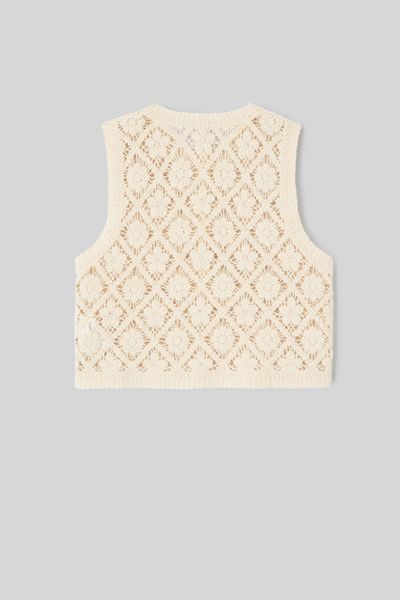 Gilet sans manche au crochet