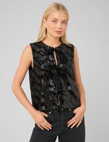 Top sans manches sequins