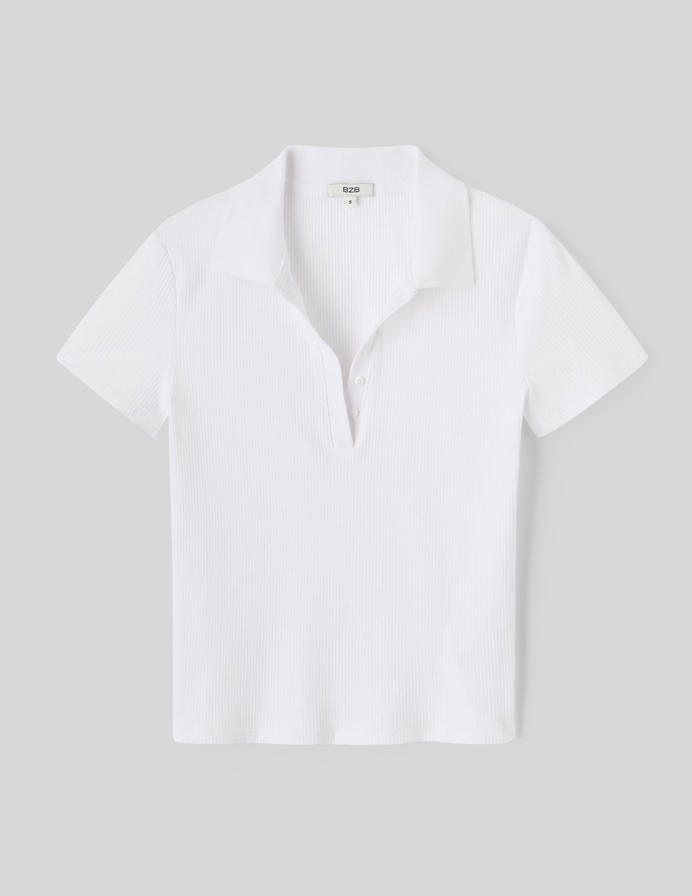 Polo col V boutonné