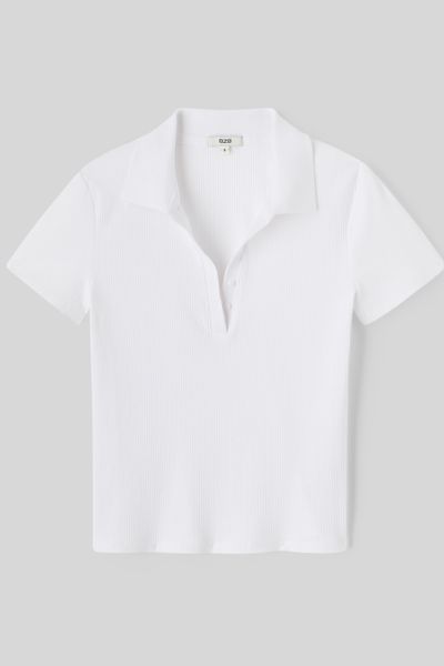 Polo col V boutonné