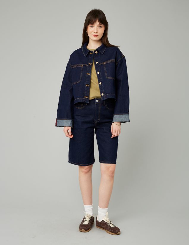 Veste en jean brut