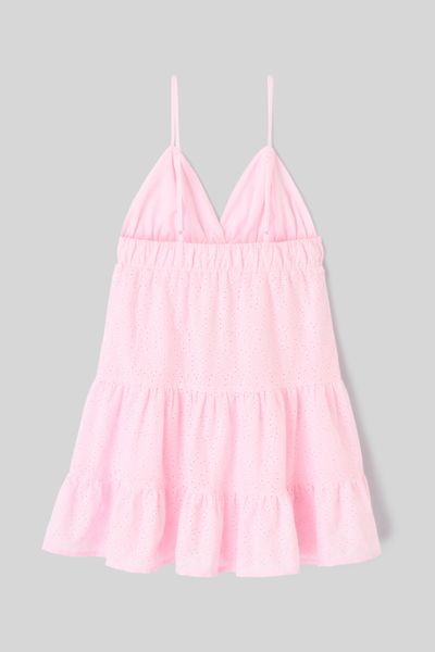 Robe courte en broderie anglaise