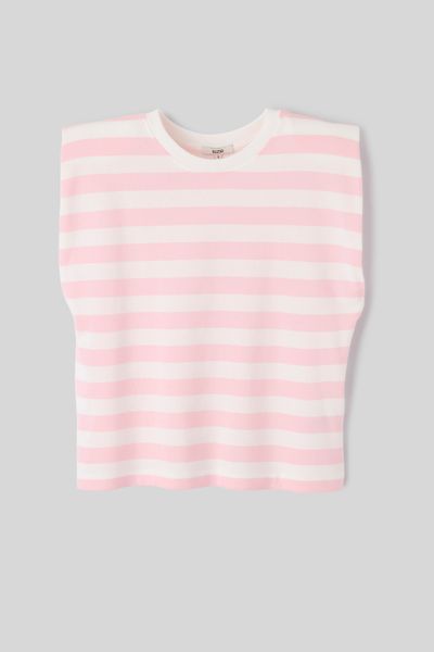 T-shirt sans manches rayé