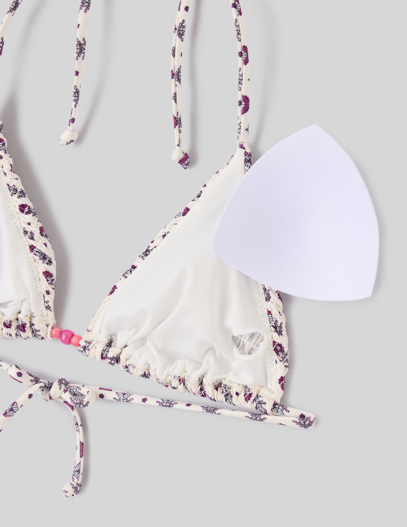 Haut de maillot de bain smock&eacute;