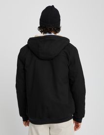 Blouson à capuche intérieur sherpa