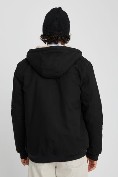 Blouson à capuche intérieur sherpa