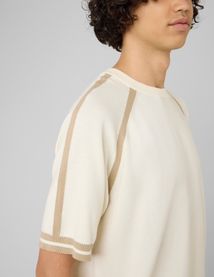 T-shirt en tricot bandes sport
