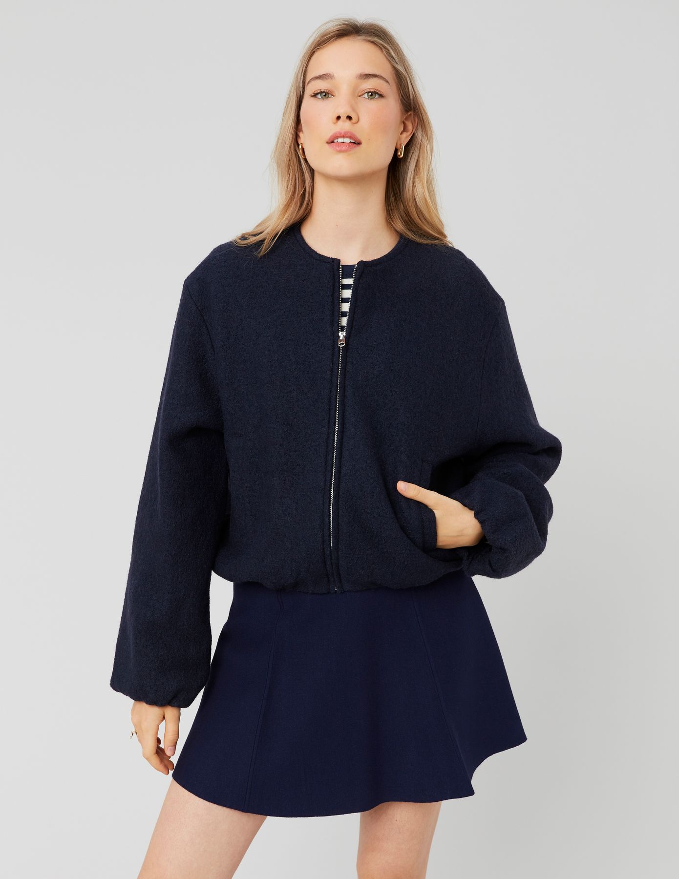 Veste boule en laine