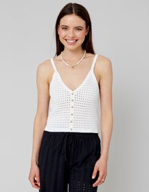Débardeur boutonné en crochet