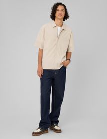 Chemise zipp&eacute;e manches courtes