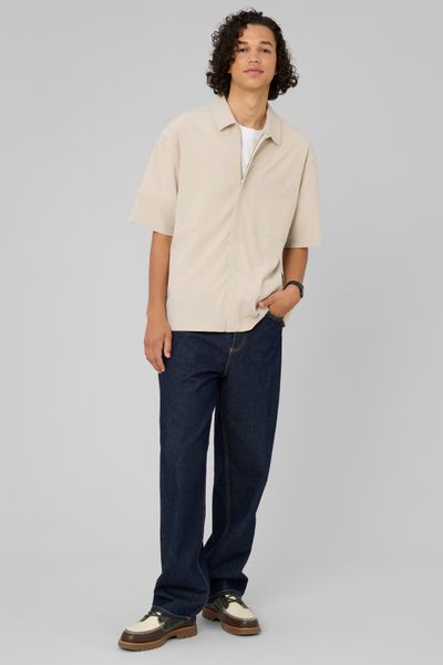 Chemise zipp&eacute;e manches courtes