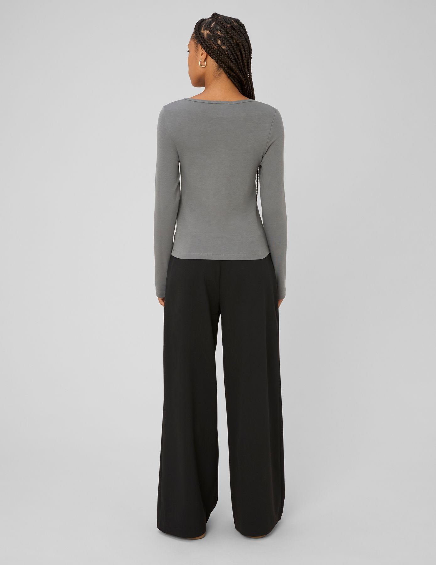 Pantalon large &agrave; pinces