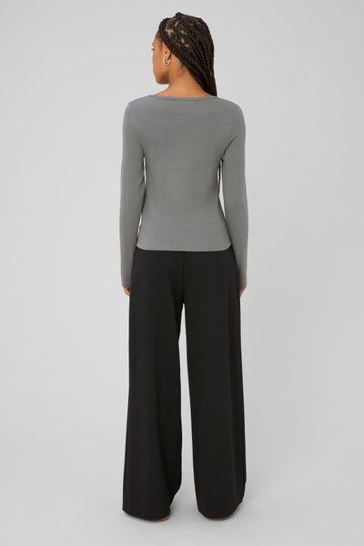 Pantalon large &agrave; pinces