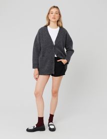 Gilet long boutonné