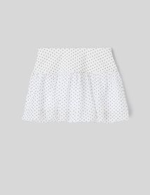 Jupe courte &agrave; pois