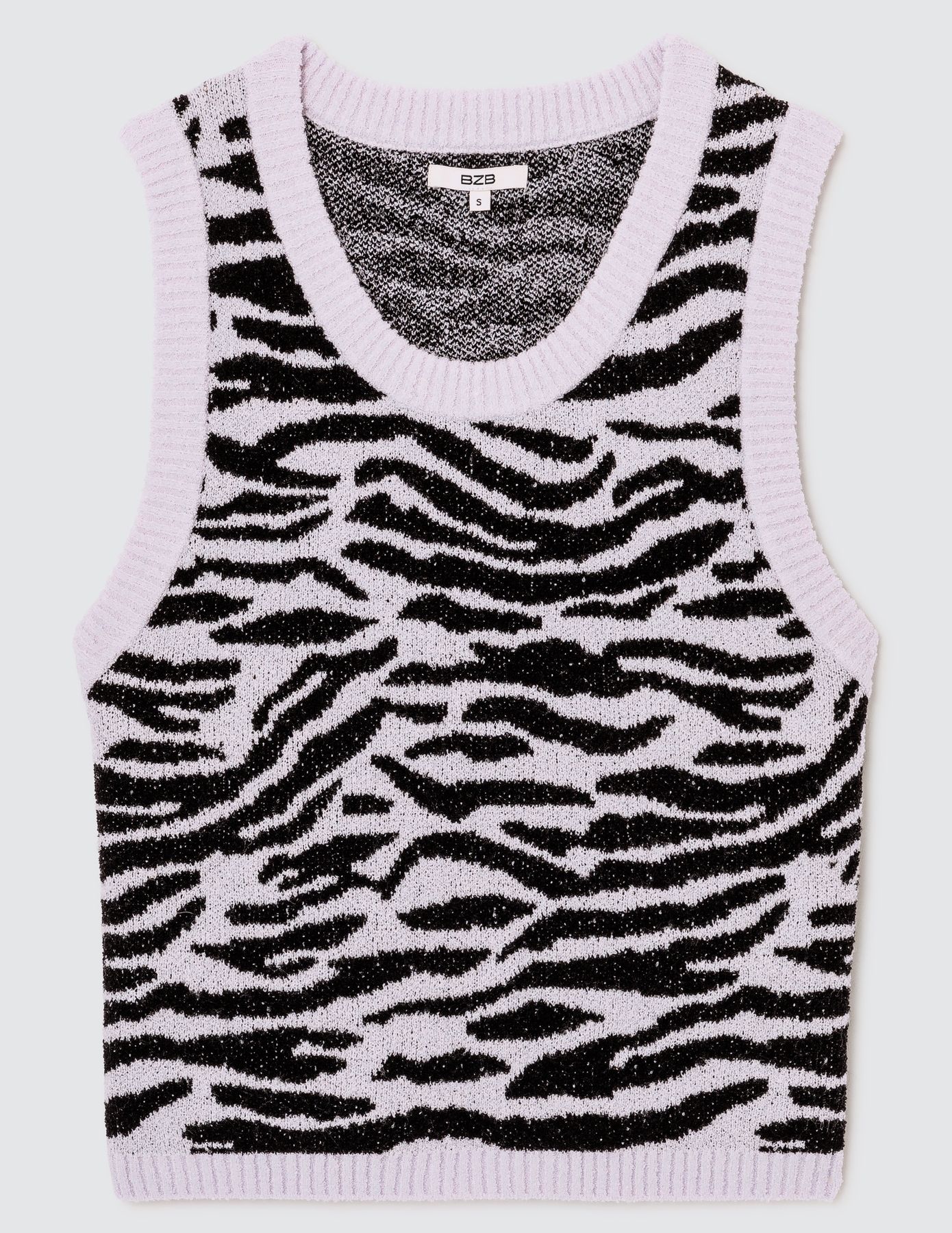 Pull jacquard sans manches