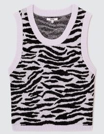 Pull jacquard sans manches