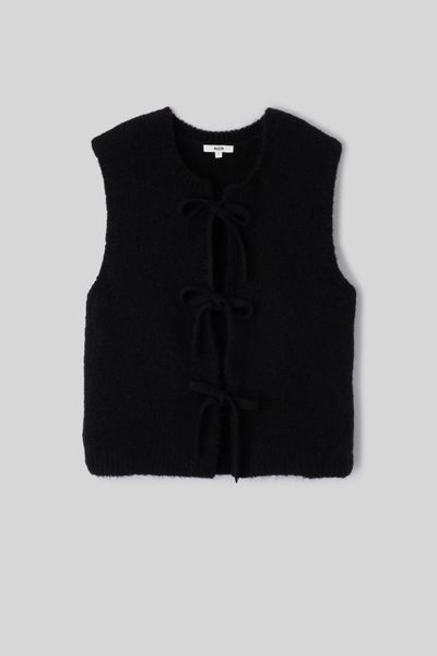 Gilet sans manche &agrave; n&oelig;uds
