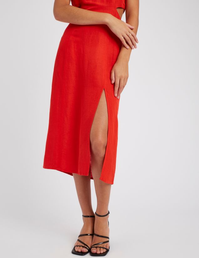 Robe longue en lin