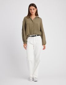 Chemise en gaze de coton unie