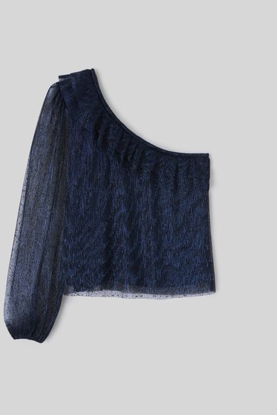 Blouse asymétrique pailletée