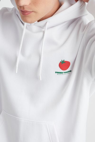 Sweat à capuche imprimé devant dos